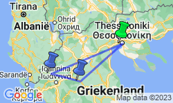 Google Map: Groepsreis Griekenland Actief; Avontuur in Noord-Griekenland