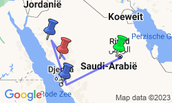 Google Map: Rondreis SAOEDI-ARABIË - 15 dagen; Geheimen van de woestijn