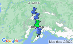 Google Map: Alaska -  Wandelvakantie, 20 dagen