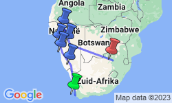 Google Map: Van Kaapstad naar Windhoek