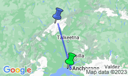 Google Map: Camperreis vanuit Anchorage