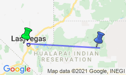 Google Map: Camperreis vanuit Las Vegas
