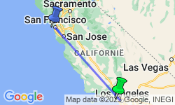 Google Map: Camperreis Samen vanuit Los Angeles