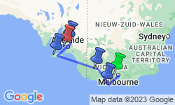Google Map: Camperreis van Melbourne naar Adelaide