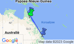 Google Map: Camperreis vanuit Cairns