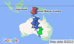 Google Map: Camperreis van Adelaide naar Darwin