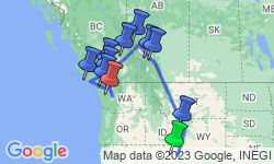 Google Map: Amerika-Canada, Grand tour of the West