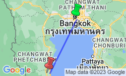 Google Map: Bangkok en Hua Hin