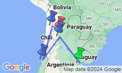 Google Map: Argentinië, Chili -  Noordwest Argentinië en Atacama-woestijn, 18 of 20 dagen