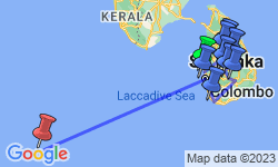Google Map: Sri Lanka with Maldives Cruise: Spice Gardens & Seasides