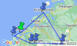 Google Map: 7-daagse fly-drive Noorwegen fjorden & kusten