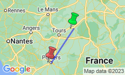 Google Map: Chateaux of the Loire Walk