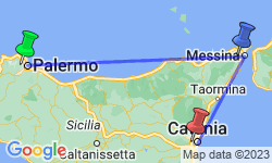 Google Map: Northern Sicily: Islands & Volcanoes