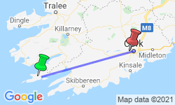 Google Map: Ierland -  Kerry & Beara, 11 dagen