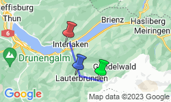 Google Map: Zwitserland -  Jungfrau, 5 dagen