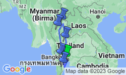 Google Map: 15 daagse singlereis Amazing Thailand