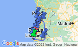 Google Map: 15 daagse fly drive Portugal Totaal