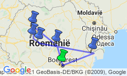 Google Map: Rondreis ROEMENIË - 14 dagen; Transsylvanië en de Donaudelta