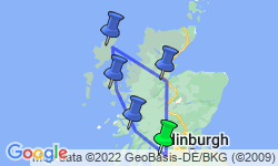 Google Map: Groot-Brittannië -  Hebriden, 13 dagen