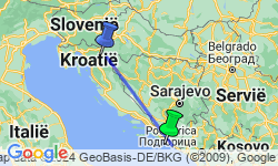 Google Map: Hoogtepunten van Dalmatië & Bosnië-Herzegovina (o.b.v. eigen vervoer)
