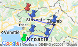 Google Map: Veelzijdig Kroatië & Slovenië (o.b.v. eigen vervoer)