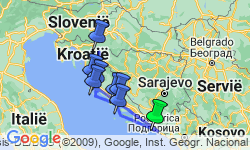 Google Map: Op ontdekking door Dalmatië (o.b.v. eigen vervoer)