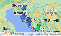 Google Map: De mooie zuidkust van Kroatië (o.b.v. eigen vervoer)