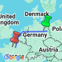 Google Map: Berlin to Paris: Bike Rides & Big Nights
