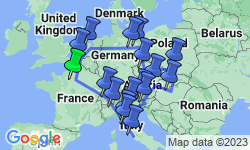 Google Map: European Trail: Capitals & Cafés