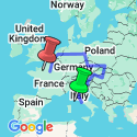 Google Map: Rome to Paris: Cobblestones & Cuisine