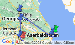 Google Map: Aserbaidschan, Georgien & Armenien: Kaukasus