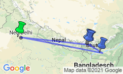 Google Map: Bhutan & Indien: Himalaya