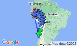 Google Map: Chile, Bolivien & Peru: Altiplano