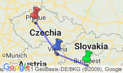 Google Map: Easy Pace Budapest, Vienna & Prague