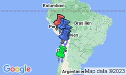Google Map: Chile • Bolivien • Peru: Höhepunkte der Andenstaaten
