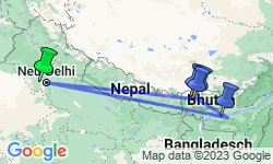 Google Map: Bhutan • Indien: Auf den Spuren des Donnerdrachen