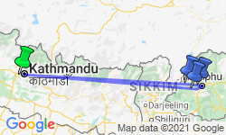 Google Map: Bhutan • Nepal: Druk-Path-Trekking auf der Suche nach dem Glück