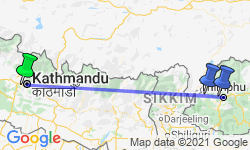 Google Map: Bhutan • Nepal: Jomolhari-Trekking