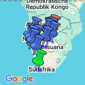 Google Map: Südafrika • Namibia • Botswana • Simbabwe: Vom Kap bis zum Sambesi als Campingsafari
