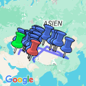 Google Map: Turkmenistan • Usbekistan • Tadschikistan • Kirgistan • Kasachstan • China • Pakistan: Die Große Seidenstraße XXL