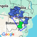 Google Map: Südafrika • Simbabwe • Botswana: Groß-Simbabwe-Ruinen und Safariparadiese