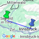Google Map: Berge und Schluchten zwischen Karwendel und Wetterstein