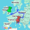 Google Map: London to Rome Vistas