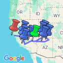 Google Map: Zion to San Francisco Adventure