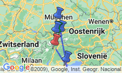 Google Map: Oostenrijk -  Te voet over de Alpen, etappe 2, 8 dagen