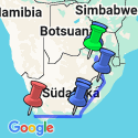 Google Map: Südafrika zu Fuß