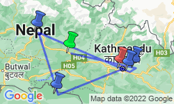 Google Map: Nepal -  Panorama, 20 dagen