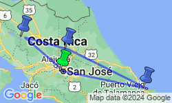 Google Map: Costa Rica -  Met de kids, 15 dagen