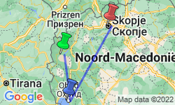 Google Map: Noord-Macedonië -  wandelvakantie, 12 dagen