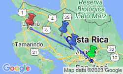 Google Map: Epic Costa Rica: Craters, Rainforests & Hanging-10